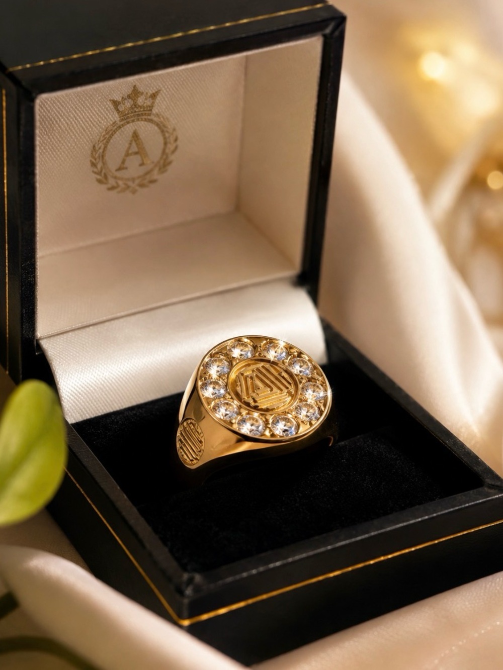 Real gold ring 10ct whit Real diamants